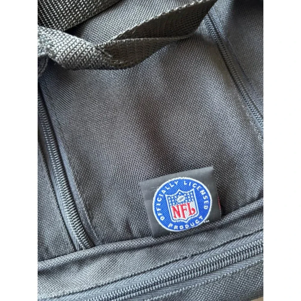 Vintage Green Bay Packers Duffel Gym Bag Black Canvas Brown Suede Bottom NFL
